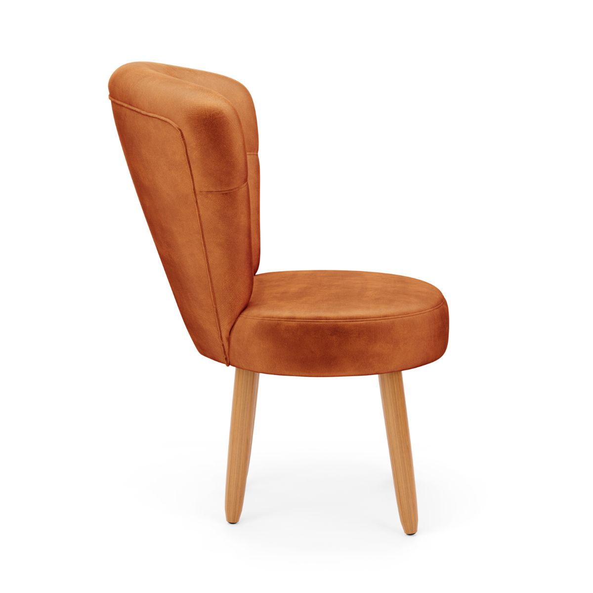 Conjunto 3 Poltronas Estofadas para Sala de Jantar Cozinha Recepção Pés de Madeira Tecido Veludo