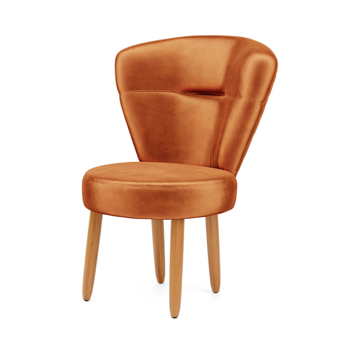 Conjunto 3 Poltronas Estofadas para Sala de Jantar Cozinha Recepção Pés de Madeira Tecido Veludo