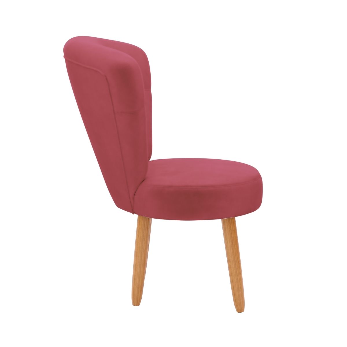 Conjunto 3 Poltronas Estofadas para Sala de Jantar Cozinha Recepção Pés de Madeira Tecido Veludo