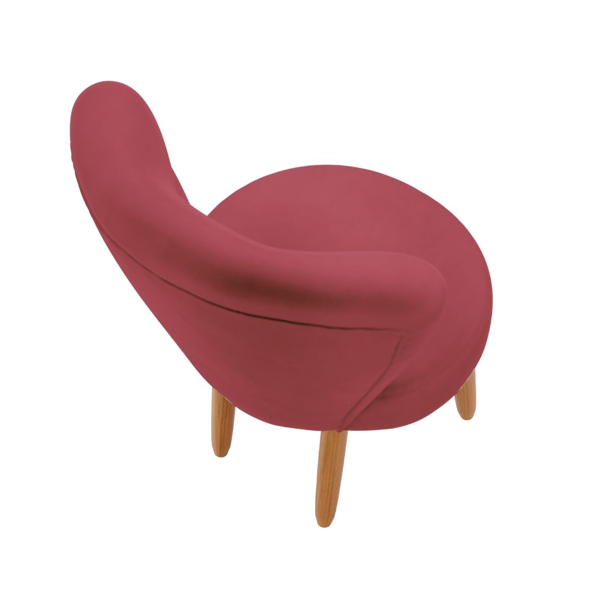 Conjunto 3 Poltronas Estofadas para Sala de Jantar Cozinha Recepção Pés de Madeira Tecido Veludo