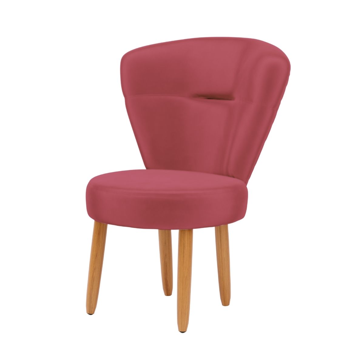 Conjunto 3 Poltronas Estofadas para Sala de Jantar Cozinha Recepção Pés de Madeira Tecido Veludo