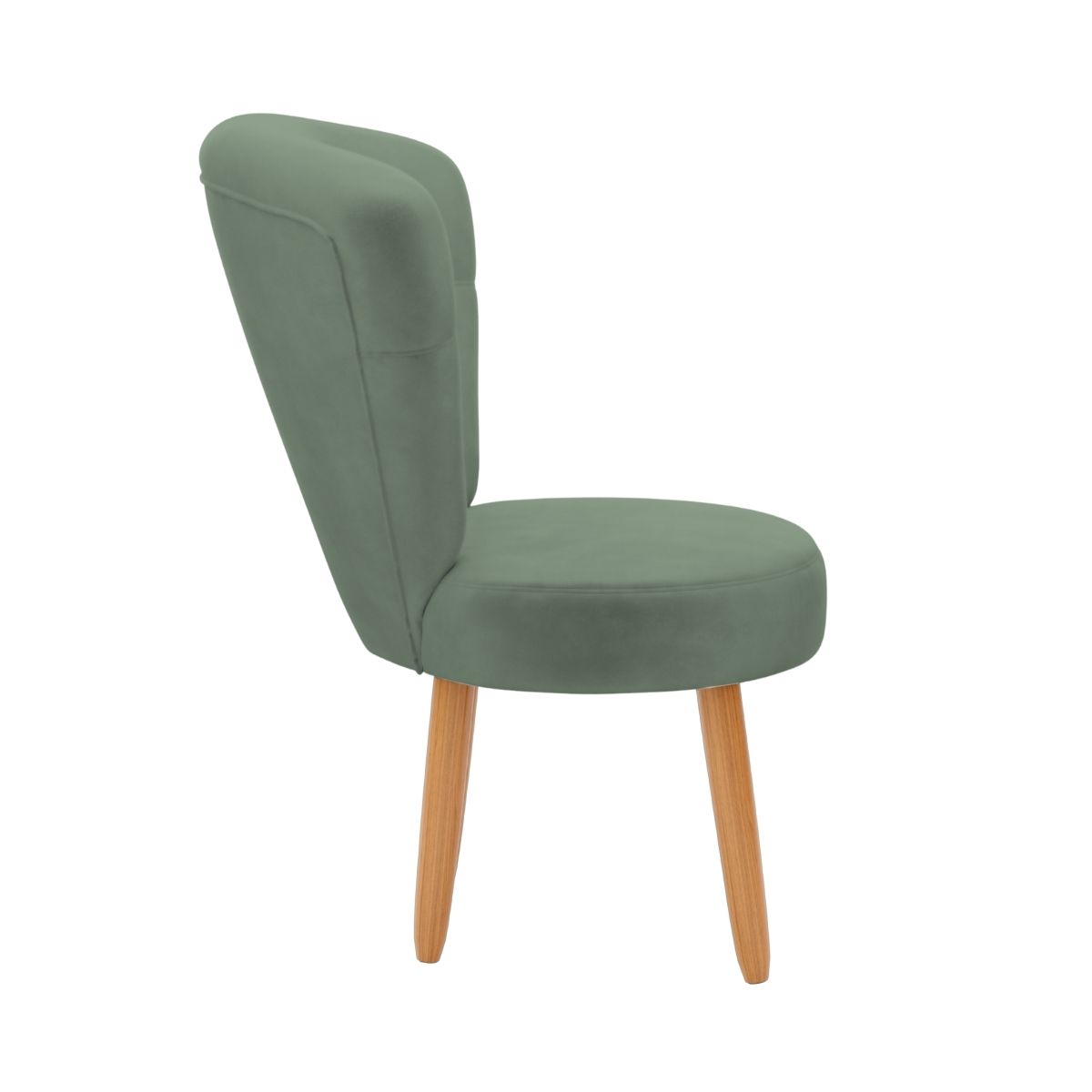 Conjunto 3 Poltronas Estofadas para Sala de Jantar Cozinha Recepção Pés de Madeira Tecido Veludo