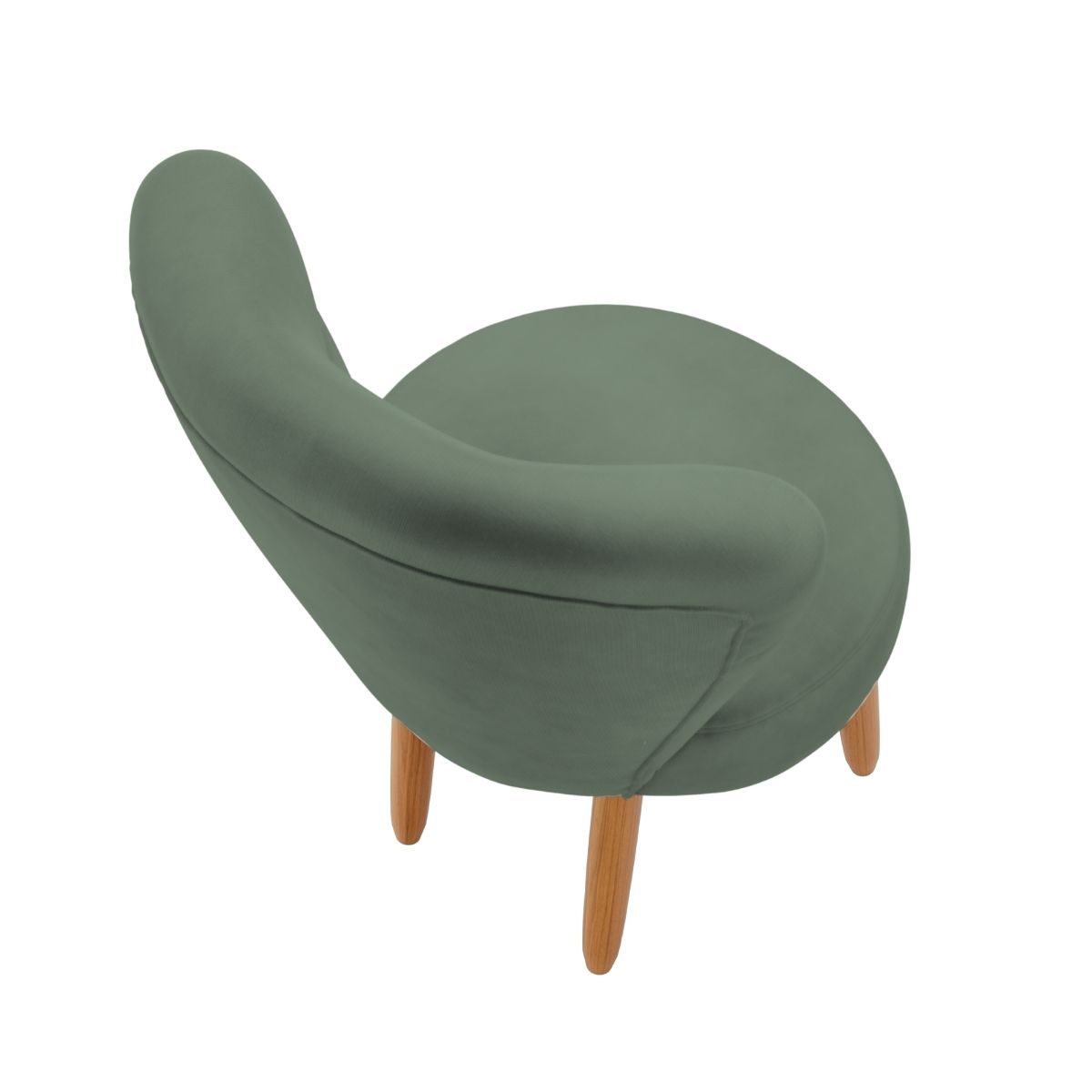 Conjunto 3 Poltronas Estofadas para Sala de Jantar Cozinha Recepção Pés de Madeira Tecido Veludo