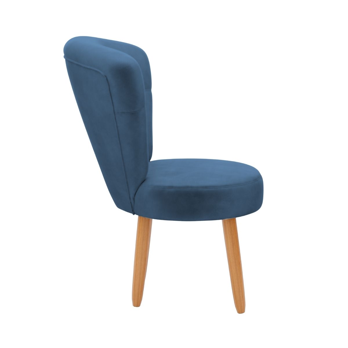 Conjunto 3 Poltronas Estofadas para Sala de Jantar Cozinha Recepção Pés de Madeira Tecido Veludo