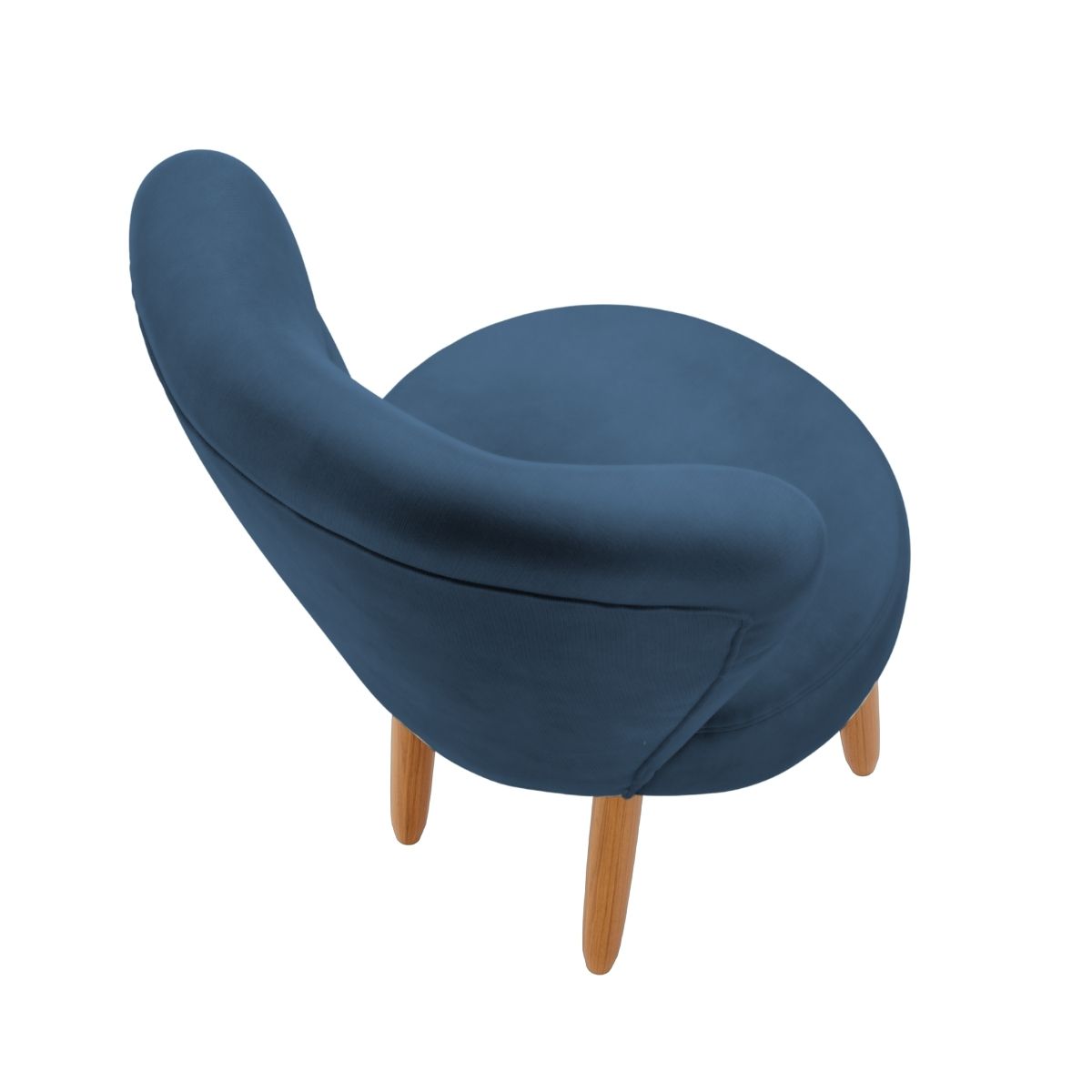 Conjunto 3 Poltronas Estofadas para Sala de Jantar Cozinha Recepção Pés de Madeira Tecido Veludo