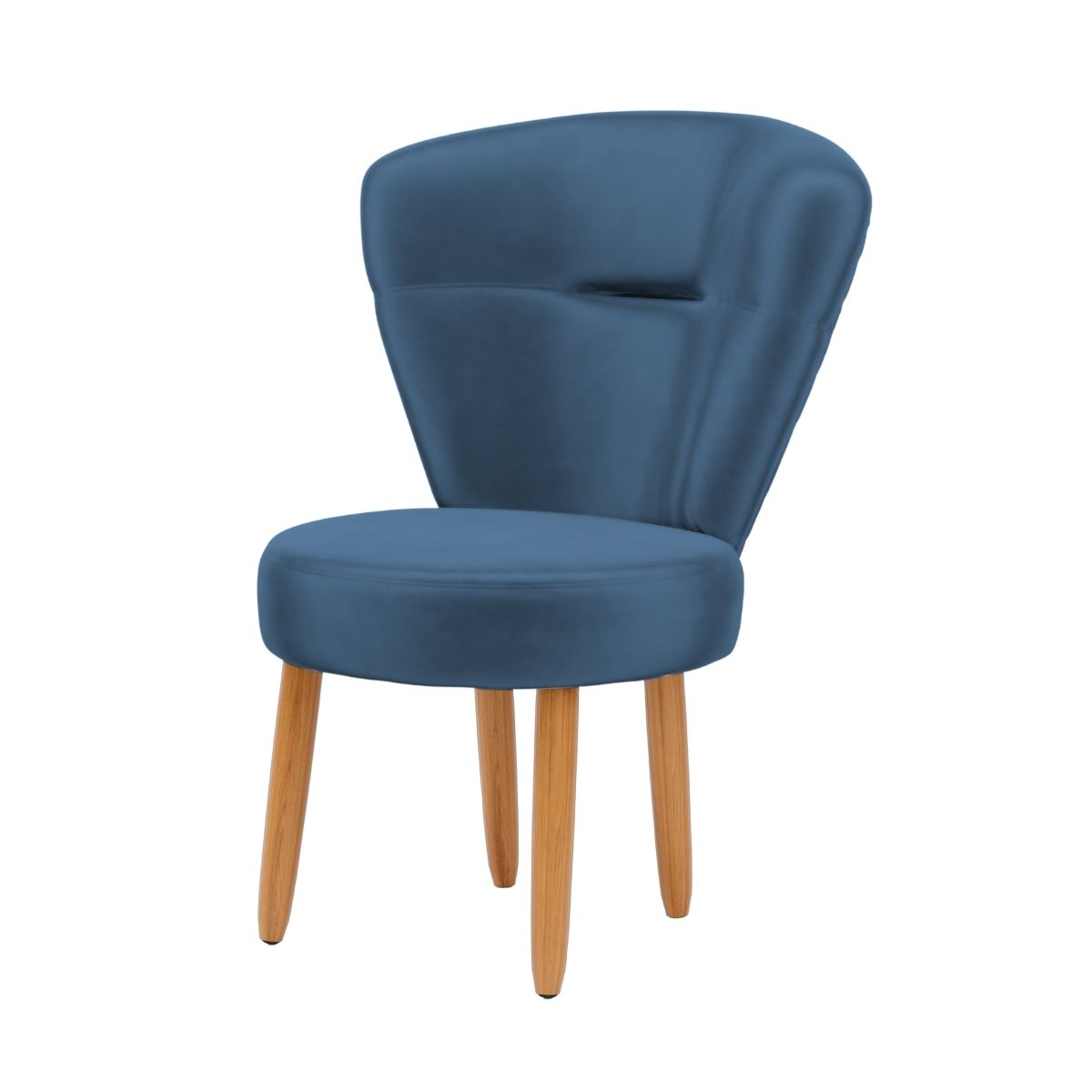 Conjunto 3 Poltronas Estofadas para Sala de Jantar Cozinha Recepção Pés de Madeira Tecido Veludo