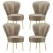 Conjunto 4 Cadeiras Moderna para Penteadeira Camarim Tecido Veludo Resistente MOBLAN decor