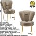 Conjunto 4 Cadeiras Moderna para Penteadeira Camarim Tecido Veludo Resistente MOBLAN decor