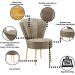 Conjunto 4 Cadeiras Moderna para Penteadeira Camarim Tecido Veludo Resistente MOBLAN decor