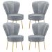 Conjunto 4 Cadeiras Moderna para Penteadeira Camarim Tecido Veludo Resistente MOBLAN decor