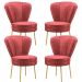 Conjunto 4 Cadeiras Moderna para Penteadeira Camarim Tecido Veludo Resistente MOBLAN decor