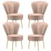 Conjunto 4 Cadeiras Moderna para Penteadeira Camarim Tecido Veludo Resistente MOBLAN decor