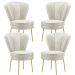 Conjunto 4 Cadeiras Moderna para Penteadeira Camarim Tecido Veludo Resistente MOBLAN decor