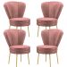 Conjunto 4 Cadeiras Moderna para Penteadeira Camarim Tecido Veludo Resistente MOBLAN decor