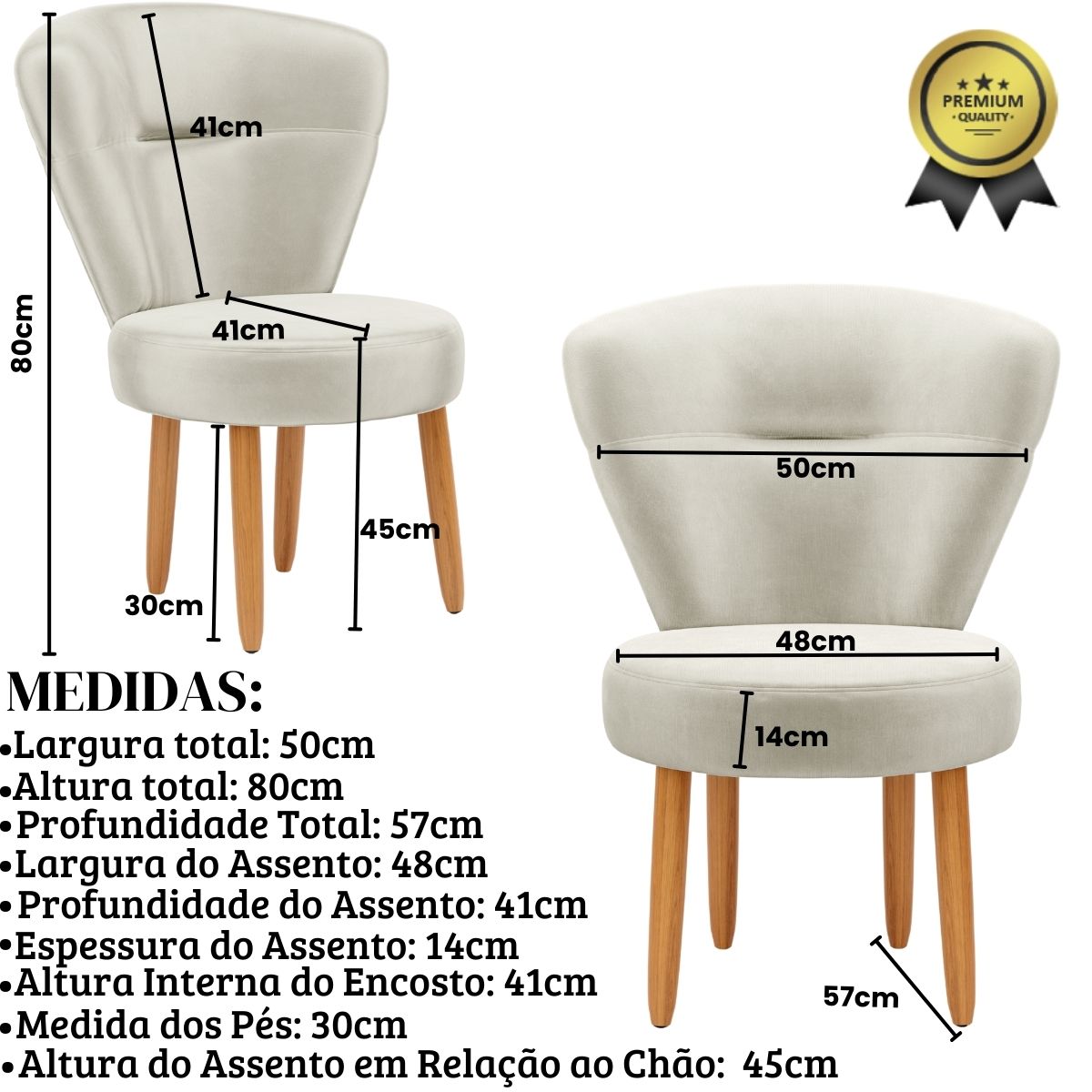 Conjunto 5 Cadeiras Estofadas para Sala de Jantar Maquiagem Camarim Tecido Veludo Confortável pés Palito