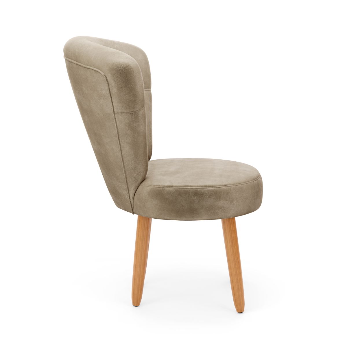 Conjunto 6 Cadeiras Decor para Sala de Jantar Maquiagem Recepção Tecido Veludo Pés de Madeira