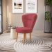 Jogo 2 Poltronas Moderna Decor para Recepção Mesa de Jantar Tecido Veludo Resistente Pés de Madeira MOBLAN decor
