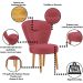 Jogo 2 Poltronas Moderna Decor para Recepção Mesa de Jantar Tecido Veludo Resistente Pés de Madeira MOBLAN decor