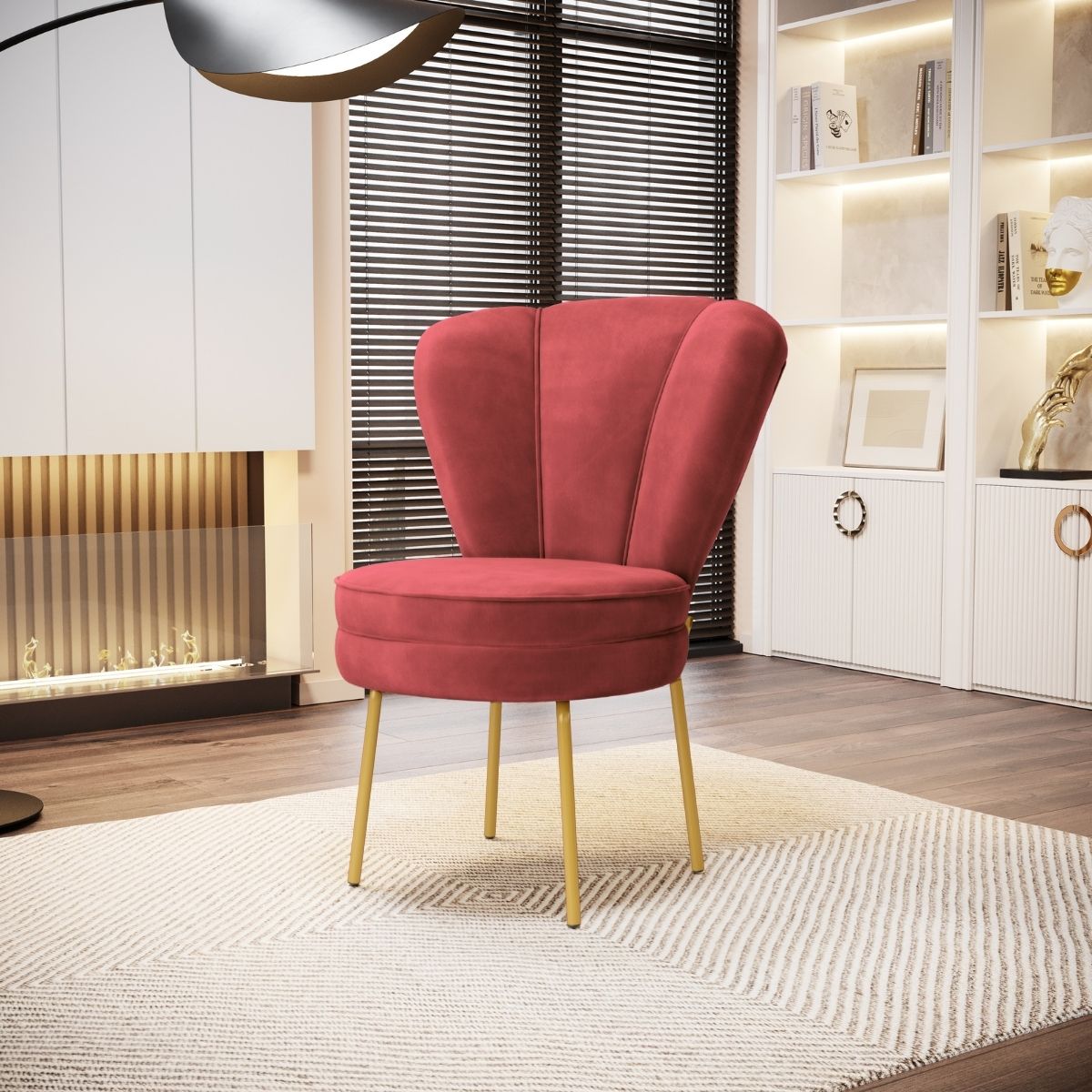 Jogo 6 Cadeiras para Recepção Moderna Sala de Espera Tecido Veludo Confortável MOBLAN decor