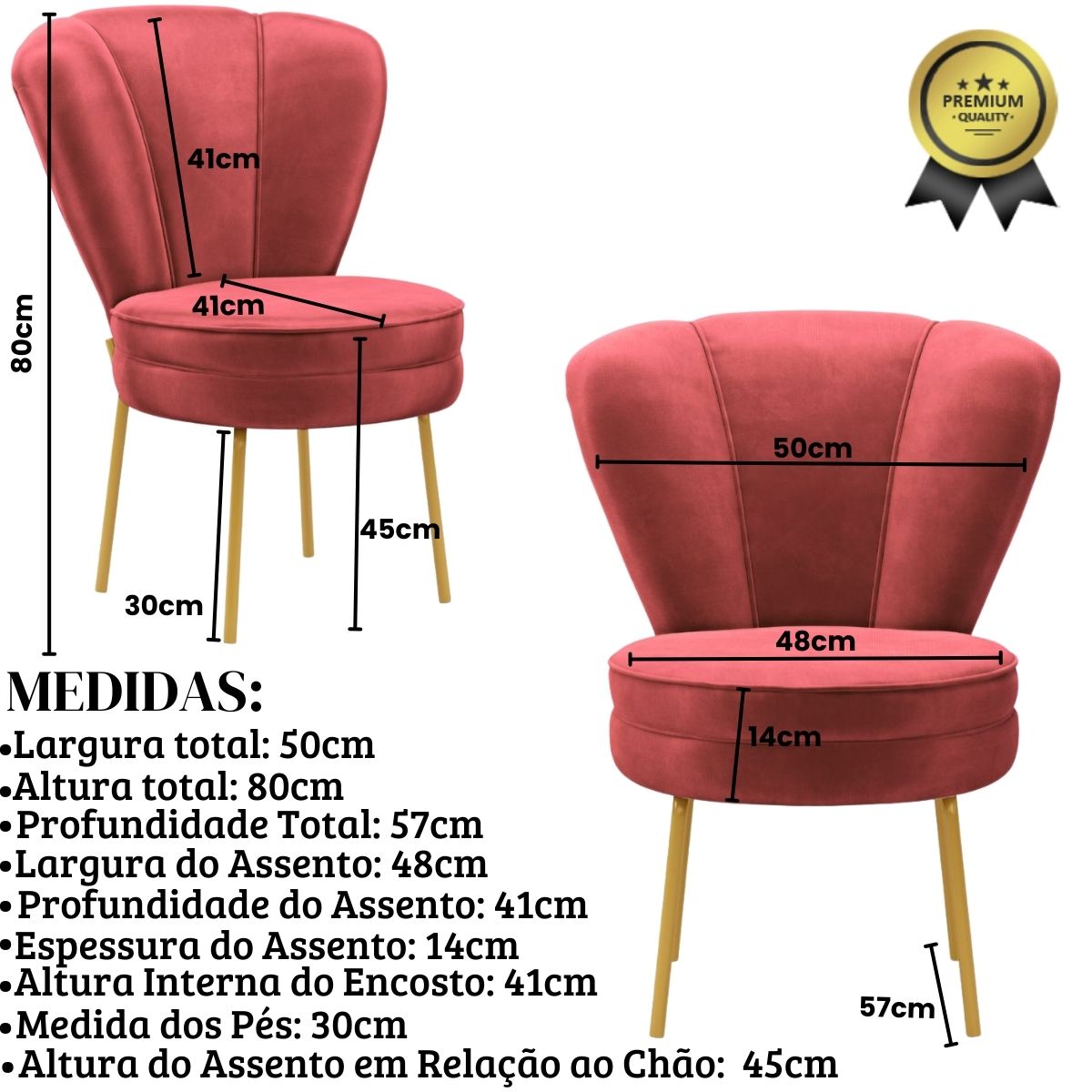 Jogo 6 Cadeiras para Recepção Moderna Sala de Espera Tecido Veludo Confortável MOBLAN decor