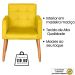 Jogo Sofá 2 Lugares com 2 Poltronas para Recepção Resistente MOBLAN decor