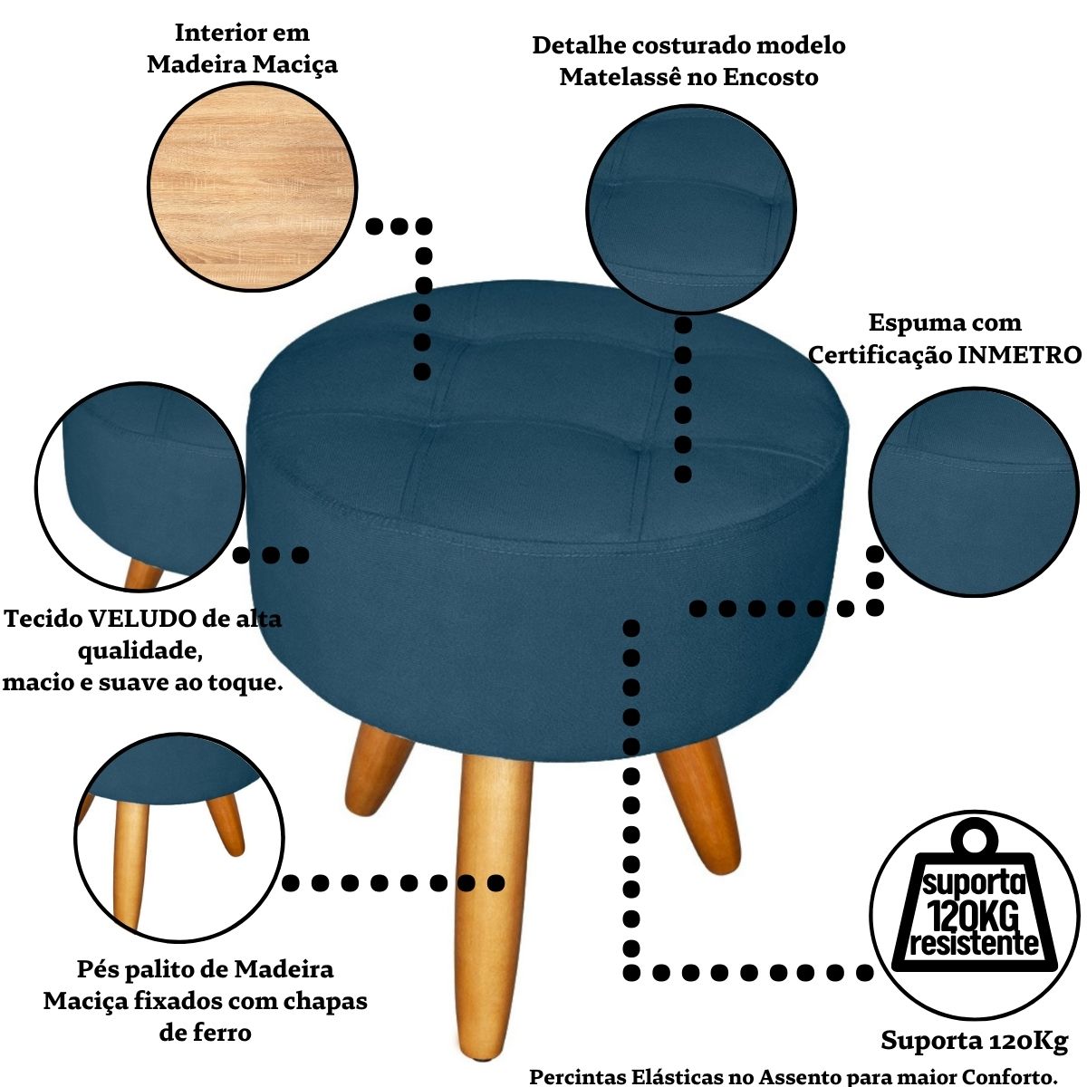 Jogo Sofá 2 Lugares com 2 Poltronas para Recepção Resistente MOBLAN decor
