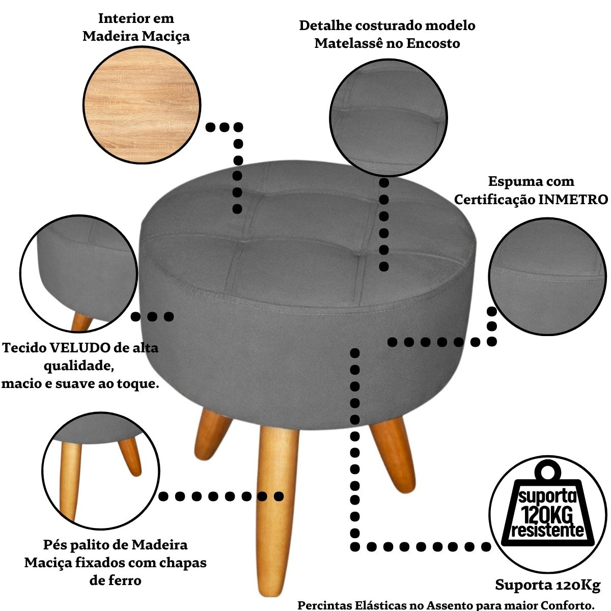 Jogo Sofá 2 Lugares com 2 Poltronas para Recepção Resistente MOBLAN decor