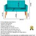 Jogo Sofá 2 Lugares com 2 Poltronas para Recepção Resistente MOBLAN decor