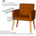 Jogo Sofá 2 Lugares com 2 Poltronas para Recepção Resistente MOBLAN decor