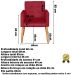 Jogo Sofá 2 Lugares com 2 Poltronas para Recepção Resistente MOBLAN decor