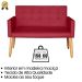 Jogo Sofá 2 Lugares com 2 Poltronas para Recepção Resistente MOBLAN decor