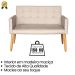 Jogo Sofá 2 Lugares com 2 Poltronas para Recepção Resistente MOBLAN decor