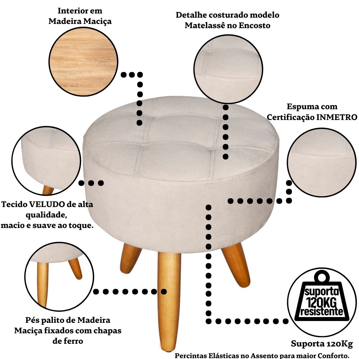 Jogo Sofá 2 Lugares com 2 Poltronas para Recepção Resistente MOBLAN decor