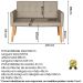 Jogo Sofá 2 Lugares com 2 Poltronas para Recepção Resistente MOBLAN decor