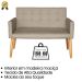 Jogo Sofá 2 Lugares com 2 Poltronas para Recepção Resistente MOBLAN decor