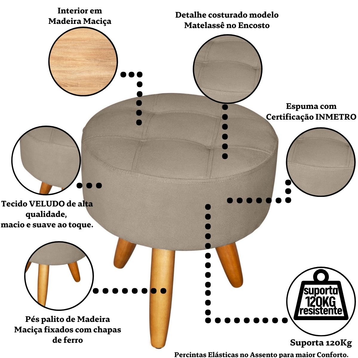 Jogo Sofá 2 Lugares com 2 Poltronas para Recepção Resistente MOBLAN decor