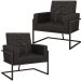 Kit 2 Poltronas Cadeira com Base de Ferro para Esritório Corino MOBLAN decor