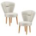 Kit 2 Poltronas Decor para Recepção Camarim Mesa de Jantar Tecido Veludo Resistente Pés de Palito MOBLAN decor