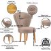Kit 2 Poltronas Decor para Recepção Camarim Mesa de Jantar Tecido Veludo Resistente Pés de Palito MOBLAN decor