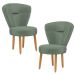 Kit 2 Poltronas Decor para Recepção Camarim Mesa de Jantar Tecido Veludo Resistente Pés de Palito MOBLAN decor