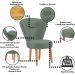 Kit 2 Poltronas Decor para Recepção Camarim Mesa de Jantar Tecido Veludo Resistente Pés de Palito MOBLAN decor