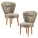 Kit 2 Poltronas Decor para Recepção Camarim Mesa de Jantar Tecido Veludo Resistente Pés de Palito MOBLAN decor