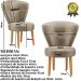 Kit 2 Poltronas Decor para Recepção Camarim Mesa de Jantar Tecido Veludo Resistente Pés de Palito MOBLAN decor