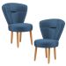 Kit 2 Poltronas Decor para Recepção Camarim Mesa de Jantar Tecido Veludo Resistente Pés de Palito MOBLAN decor