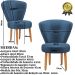 Kit 2 Poltronas Decor para Recepção Camarim Mesa de Jantar Tecido Veludo Resistente Pés de Palito MOBLAN decor