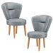 Kit 2 Poltronas Decor para Recepção Camarim Mesa de Jantar Tecido Veludo Resistente Pés de Palito MOBLAN decor