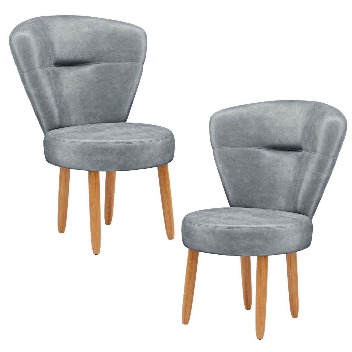 Kit 2 Poltronas Decor para Recepção Camarim Mesa de Jantar Tecido Veludo Resistente Pés de Palito MOBLAN decor