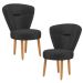 Kit 2 Poltronas Decor para Recepção Camarim Mesa de Jantar Tecido Veludo Resistente Pés de Palito MOBLAN decor