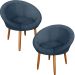 Kit 2 Poltronas moderna confortável para Sala de espera MOBLAN decor