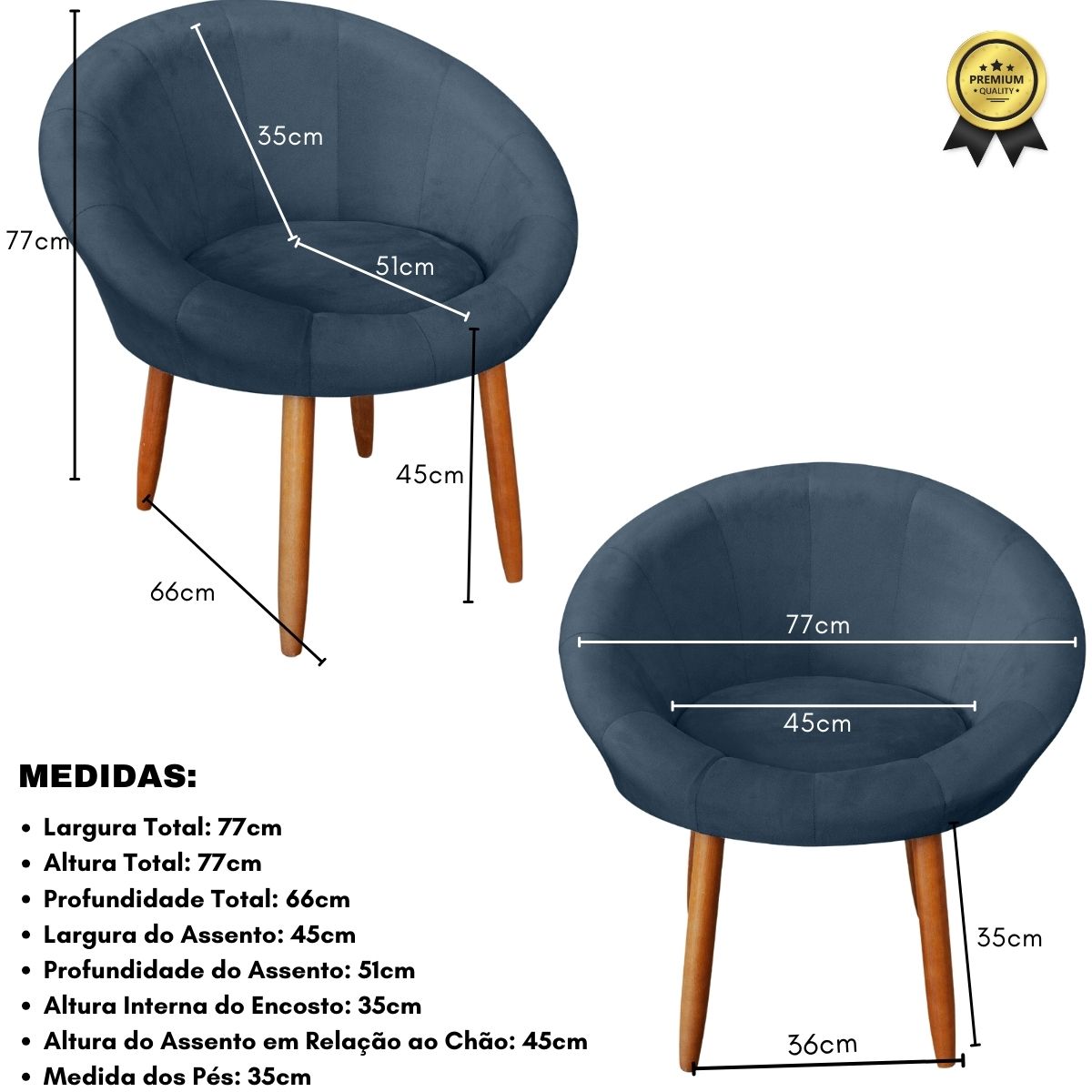 Kit 2 Poltronas moderna confortável para Sala de espera MOBLAN decor